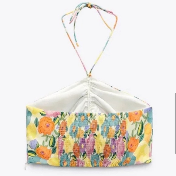 Colorful Flower Crop Top from Zara Size Small - Picture 3 of 8